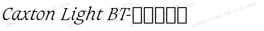 Caxton Light BT字体转换